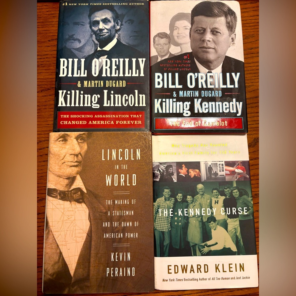 Hardback Abraham Lincoln and JFK books